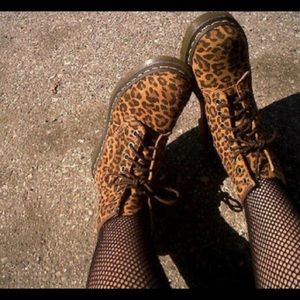 Shein leopard print combat boots